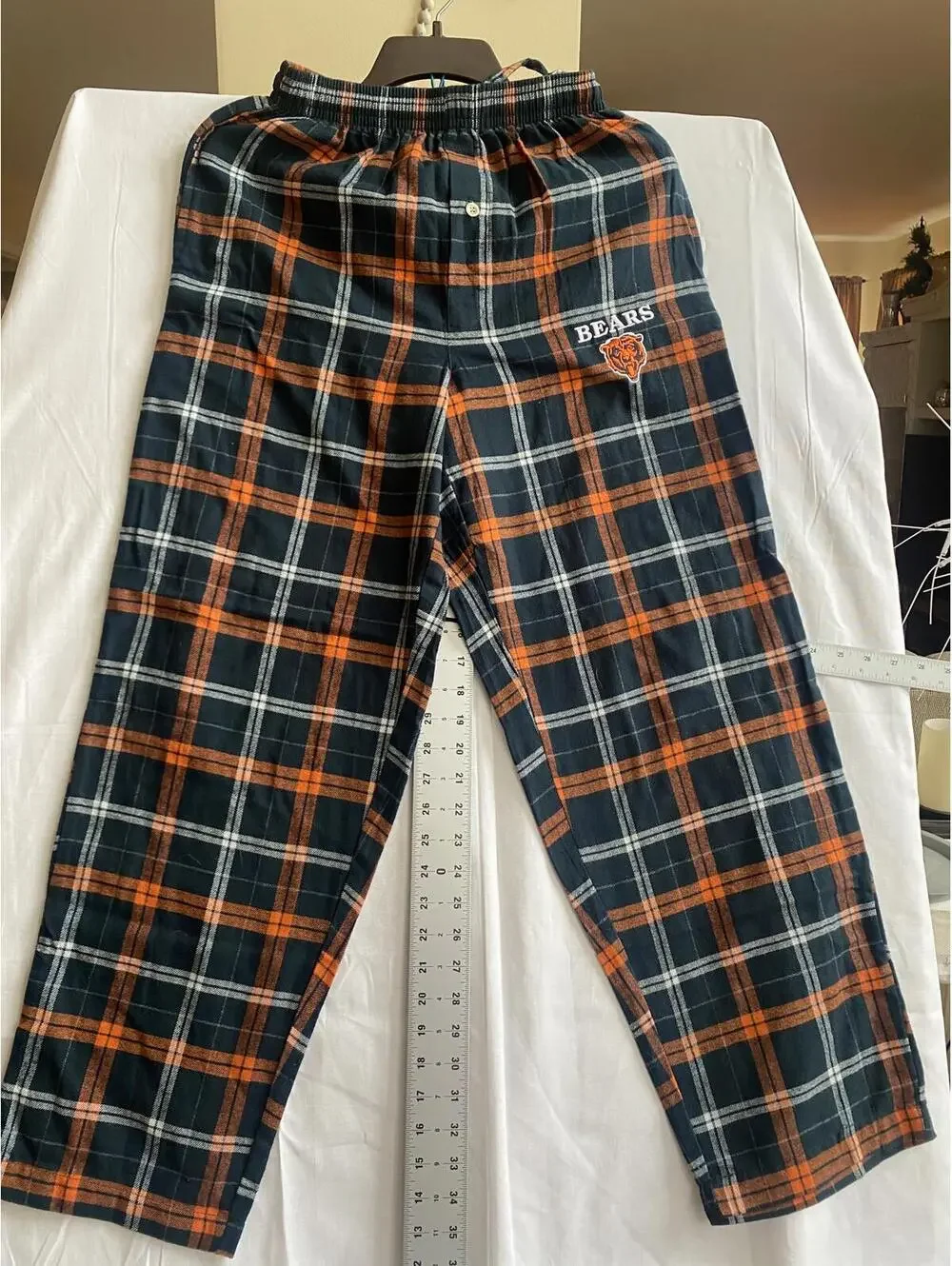 Chicago Bears Plaid Flannel Lounge Pants Small
